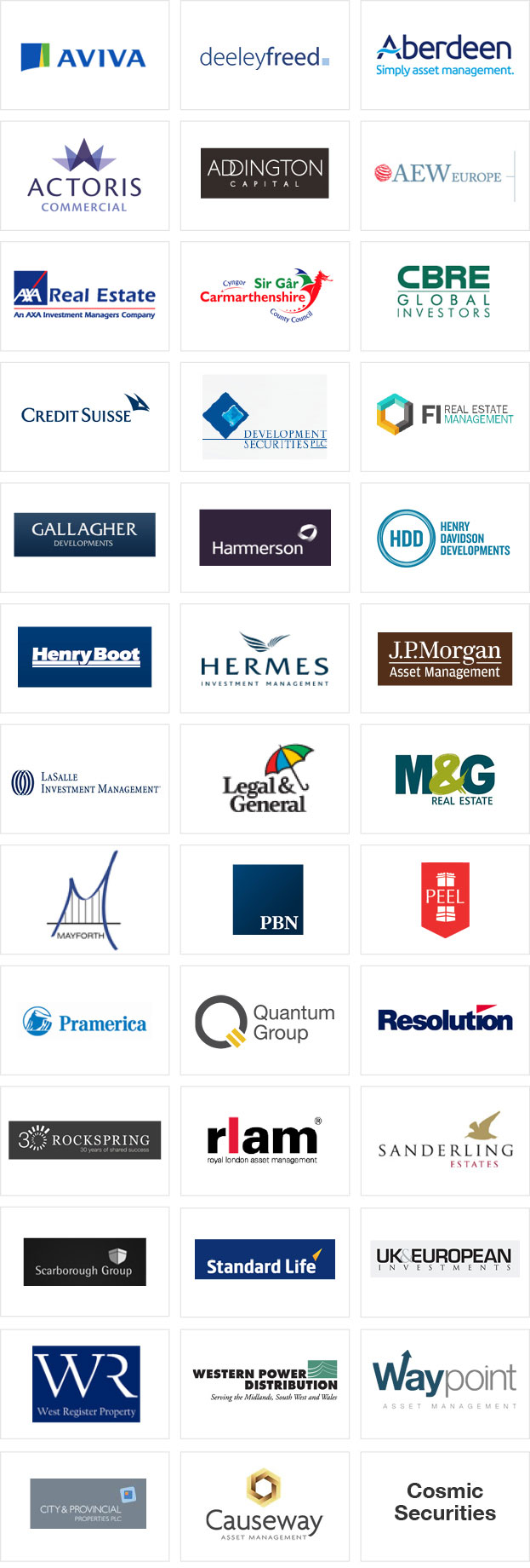 Our investor/developer clients